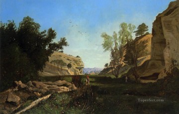  valley Painting - Chinchin Valley at Ile sur la Sourgue Vacluse scenery Paul Camille Guigou